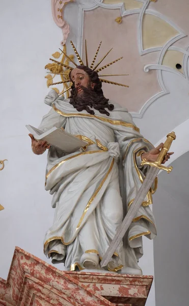 Saint Paul Staty Högaltaret Jesuit Kyrkan Francis Xavier Lucerne Schweiz — Stockfoto