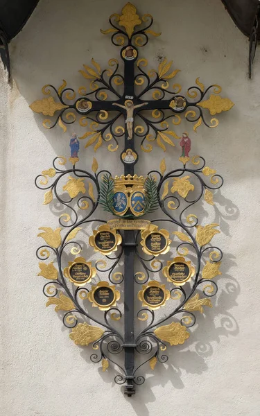 Croce Nella Chiesa San Leodegar Lucerna Svizzera — Foto Stock