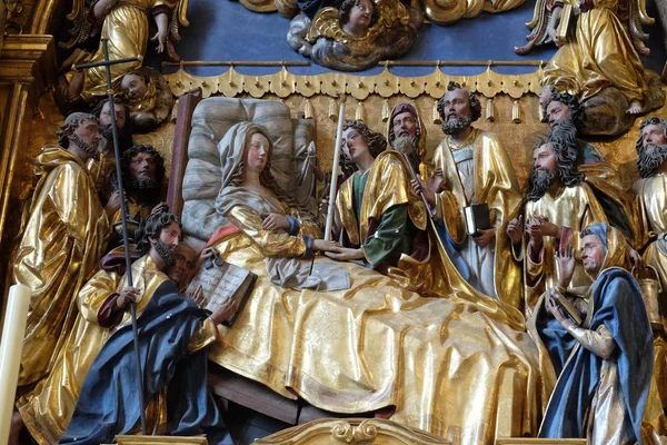 Halál Boldogasszony Nagyboldogasszony Szűz Mária Oltár Templom Szent Leodegar Luzern — Stock Fotó