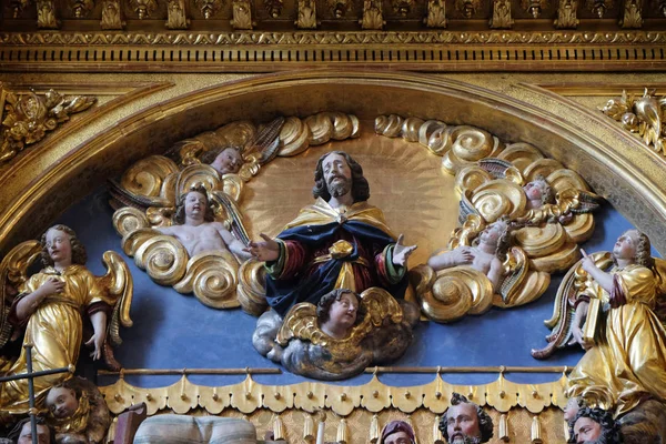 Isus Hristos Adormirea Maicii Domnului Altar Biserica Leodegar Din Lucerna — Fotografie, imagine de stoc