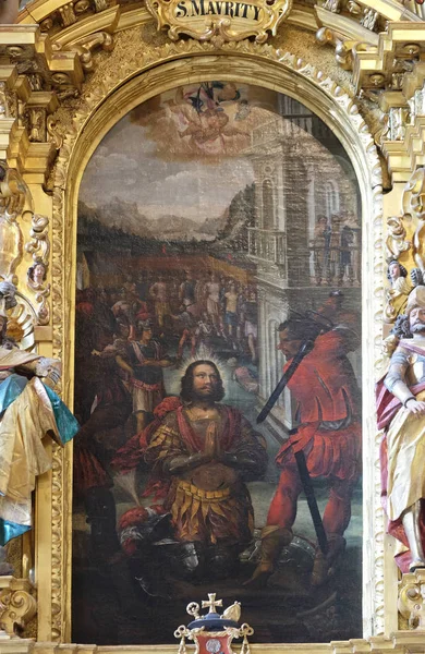 Saint Maurice Lucerne Sviçre Leodegar Kilisenin Sunak — Stok fotoğraf