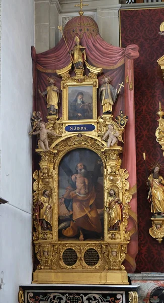 Вівтар Святий Андрій Церкві Святого Leodegar Напрямку Люцерн Швейцарія — стокове фото