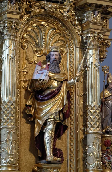 Henry Άγιο Βωμό Για Την Εκκλησία Του Αγίου Leodegar Λουκέρνη — Φωτογραφία Αρχείου