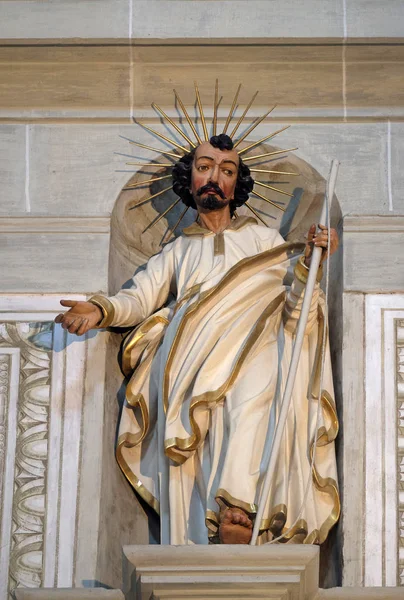 Απόστολος Άγαλμα Στο Εκκλησία Του Αγίου Leodegar Λουκέρνη Ελβετία — Φωτογραφία Αρχείου