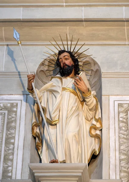 Апостол Статуя Церкві Святого Leodegar Напрямку Люцерн Швейцарія — стокове фото