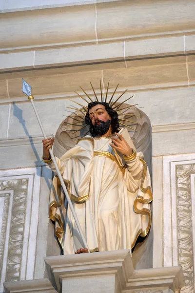 Apôtre Statue Dans Église Saint Léodegar Lucerne Suisse — Photo