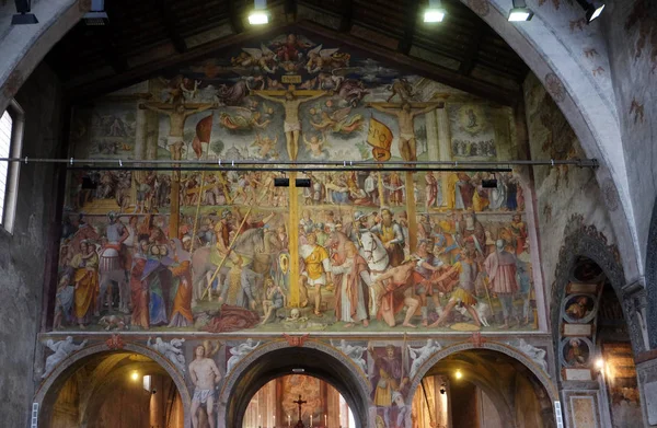 Męce Zmartwychwstaniu Przez Bernardino Luini Fresco Santa Maria Degli Angeli — Zdjęcie stockowe