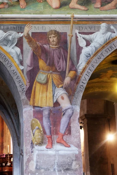 San Roch Bernardino Luini Fresco Iglesia Santa Maria Degli Angeli —  Fotos de Stock