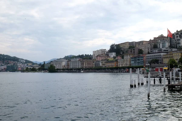 Lugano Sul Lago Lugano Svizzera Ticino Svizzera — Foto Stock