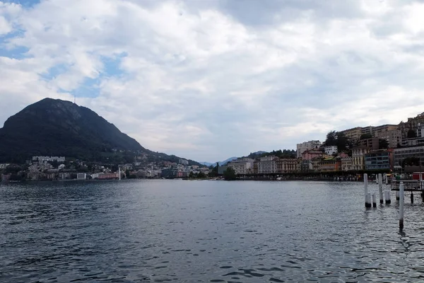 Lugano Lugano Gölü Sviçre Ticino Sviçre — Stok fotoğraf