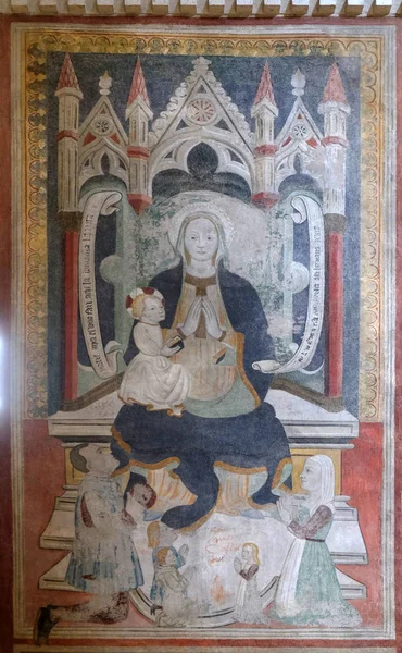 Maagd Maria Met Het Kindje Jezus Fresco Kathedraal Van Saint — Stockfoto