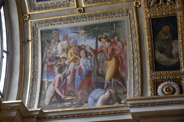 Martelaarschap Van Saint Lucia Fresco Kathedraal Van Saint Lawrence Lugano — Stockfoto