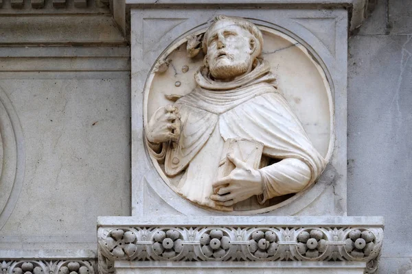 Saint Relevo Portal Catedral São Lourenço Lugano Suíça — Fotografia de Stock