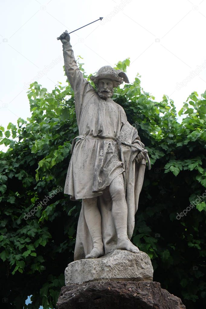 William Tell Statue in Lugano, Switzerland