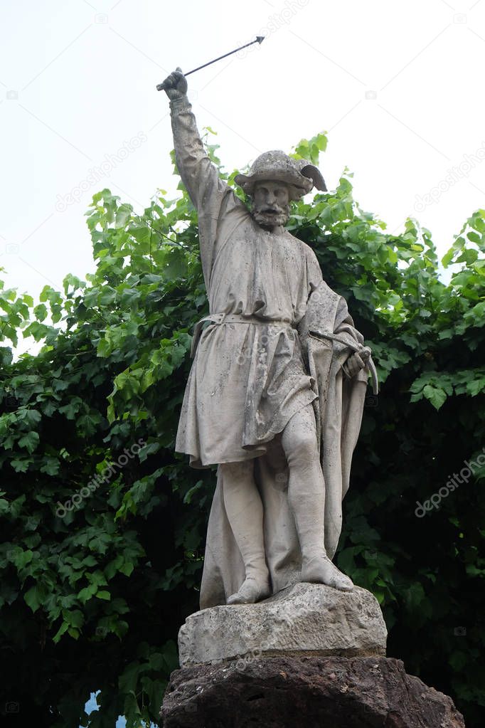 William Tell Statue in Lugano, Switzerland