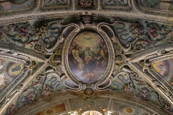 Couronnement Vierge Marie Peinture Dans Église Saint Victor Sur Île — Photo