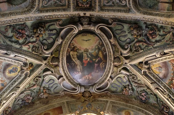 Couronnement Vierge Marie Peinture Dans Église Saint Victor Sur Île — Photo