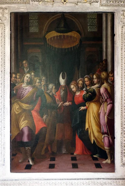 Die Heirat Der Jungfrau Maria Gemälde Der Kirche Des Siegers — Stockfoto