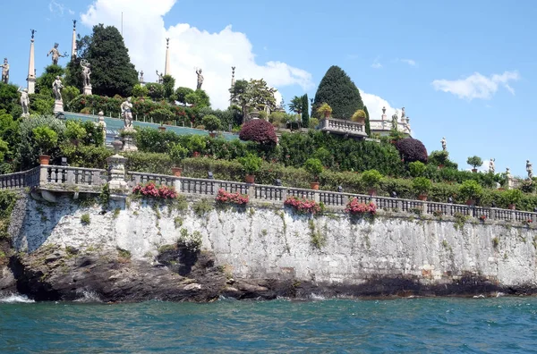 Trädgårdar Palazzo Borromeo Isola Bella Lago Maggiore Piemonte Italien — Stockfoto