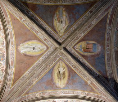 Tavan fresk Orsanmichele kilise Floransa, Toskana, İtalya