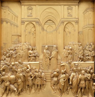 Floransa Katedrali, Saint John Baptistry:, cennet kapıları, Kraliçe Sheba ve King Solomon, Florence, İtalya