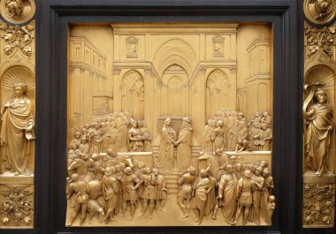 Floransa Katedrali, Saint John Baptistry:, cennet kapıları, Kraliçe Sheba ve King Solomon, Florence, İtalya