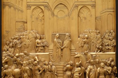 Floransa Katedrali, Saint John Baptistry:, cennet kapıları, Kraliçe Sheba ve King Solomon, Florence, İtalya