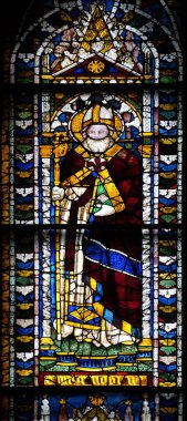 Vitray pencere içinde Cattedrale di Santa Maria del Fiore (katedral Saint Mary çiçek), Floransa, İtalya