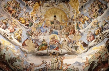 Yargı son, Giorgio Vasari tarafından Cattedrale di fresco Santa Maria del Fiore (katedral Saint Mary çiçek), Floransa, İtalya