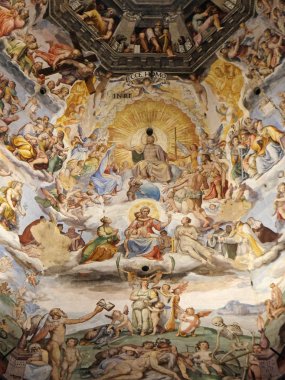 Yargı son, Giorgio Vasari tarafından Cattedrale di fresco Santa Maria del Fiore (katedral Saint Mary çiçek), Floransa, İtalya