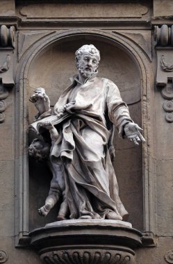 Saint Cajetan heykelin üzerine Santi Michele e Gaetano kilise Floransa, İtalya'nın