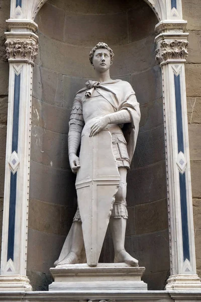 São Jorge Por Donatello Igreja Orsanmichele Florença Toscana Itália — Fotografia de Stock