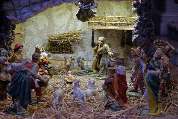 Nativity Scene, Orsanmichele Church in Florence, Tuscany, Italy