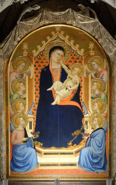 Madonna Child Bernardo Daddi Altartavla Orsanmichele Kyrka Florens Toscana Italien — Stockfoto
