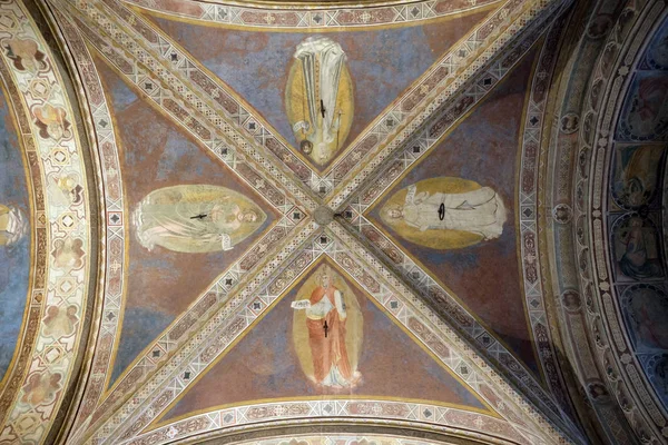 意大利托斯卡纳图伦斯奥兰沙海教堂的天花板壁画 — 图库照片