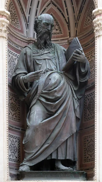 São João Evangelista Por Baccio Montelupo Igreja Orsanmichele Florença Toscana — Fotografia de Stock