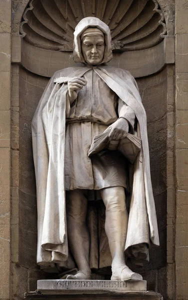 Statue Von Giovanni Villani Italienischer Bankier Beamter Diplomat Und Chronist — Stockfoto