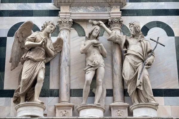 Baptism Jesus Christ Florence Cathedral Baptistry Saint John Florence Italy — Stock Photo, Image