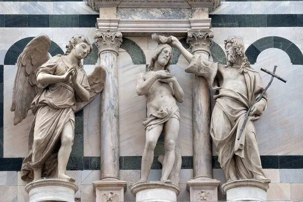 Baptism Jesus Christ Florence Cathedral Baptistry Saint John Florence Italy — Stock Photo, Image