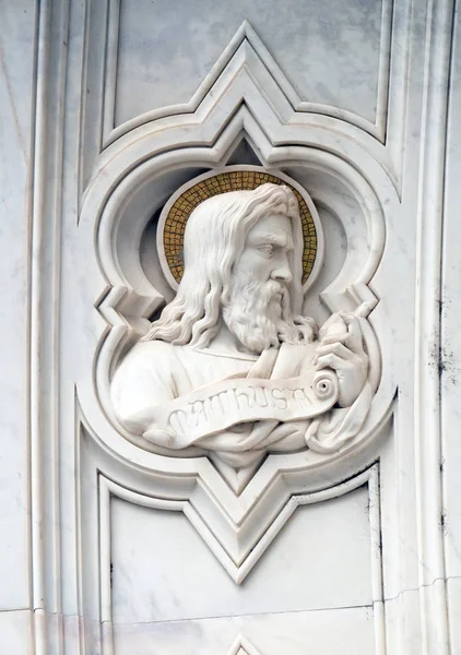 Methuselah Relief Sur Façade Basilique Santa Croce Basilique Sainte Croix — Photo