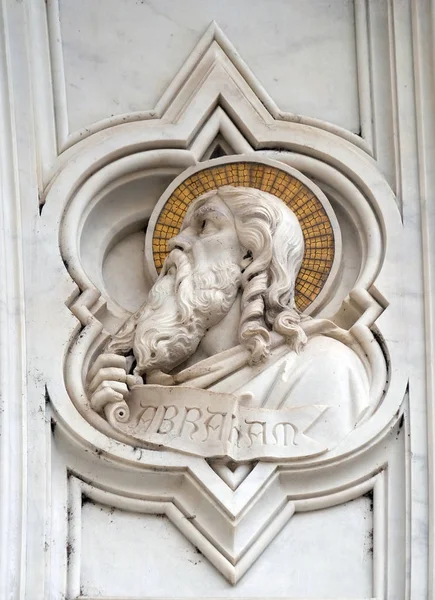 Ábrahám Megkönnyebbülés Homlokzaton Santa Croce Bazilika Basilica Szent Kereszt Firenze — Stock Fotó