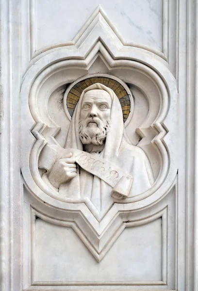 São Joaquim Relevo Fachada Basílica Santa Croce Basílica Santa Cruz — Fotografia de Stock