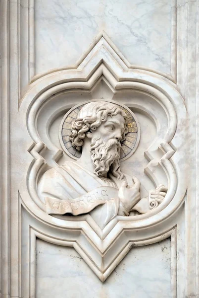 Аггей Пророк Рельеф Фасаде Базилики Санта Кроче Базилика Святого Креста — стоковое фото