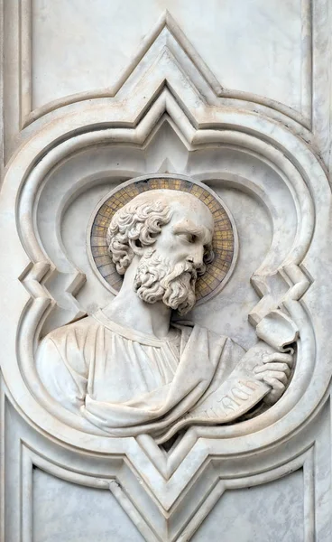 Saint Relief Sur Façade Basilique Santa Croce Basilique Sainte Croix — Photo