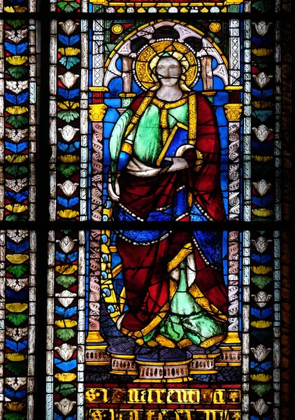 Vitray Pencere Içinde Cattedrale Santa Maria Del Fiore Katedral Saint — Stok fotoğraf