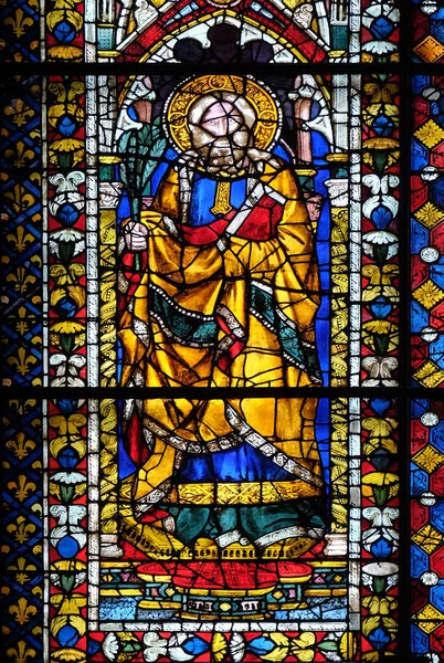 Vitray Pencere Içinde Cattedrale Santa Maria Del Fiore Katedral Saint — Stok fotoğraf
