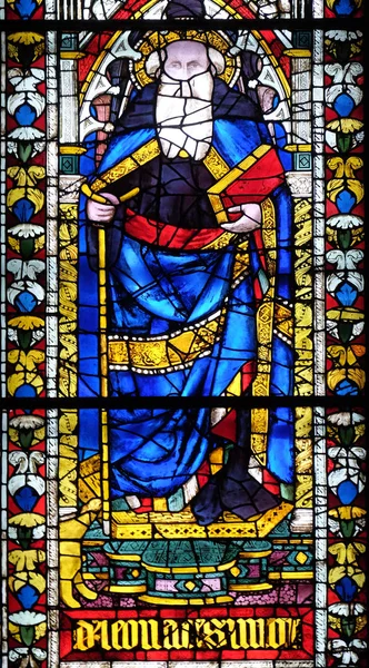 Festett Üveg Ablak Székesegyház Santa Maria Del Fiore Cathedral Saint — Stock Fotó