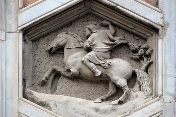 Allegori Jakt Från Seminariet Pisano Relief Giotto Campanile Cattedrale Santa — Stockfoto