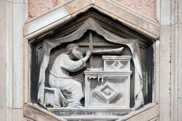 Jubal Nino Pisano 1334 Relieve Giotto Campanile Cattedrale Santa Maria — Foto de Stock