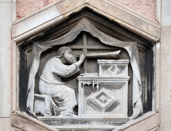 Jubal Nino Pisano 1334 Relief Giotto Campanile Cattedrale Santa Maria — Stockfoto